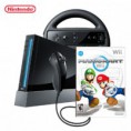 Nintendo Wii Preto + Volante e Mario Kart